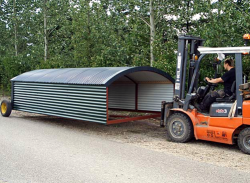 Geflügelhütte-Transport